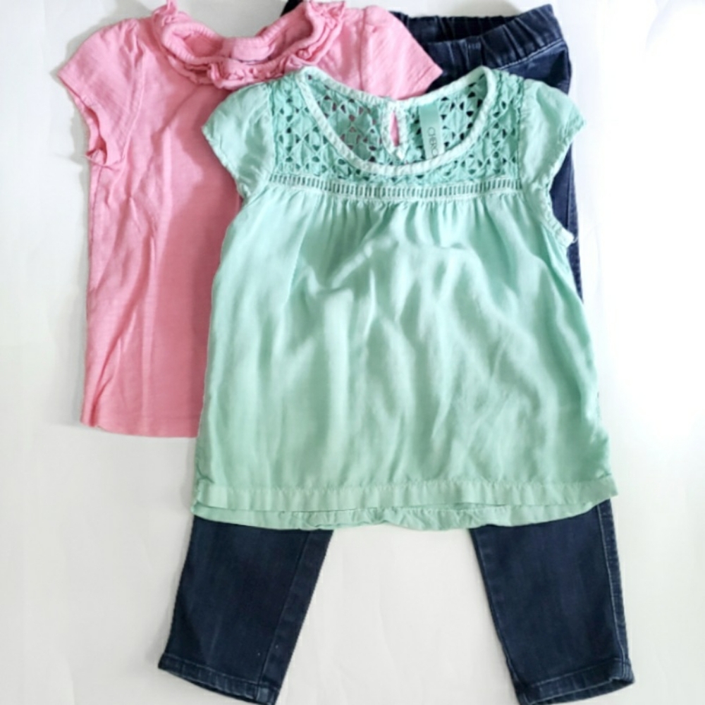 Cherokee Tops & Jeggings Bundle 4T
